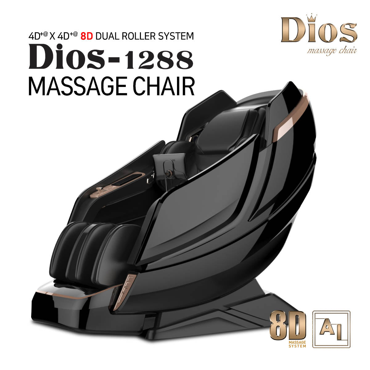 8D AI Dual Roller System Dios -1288 Massage Chair