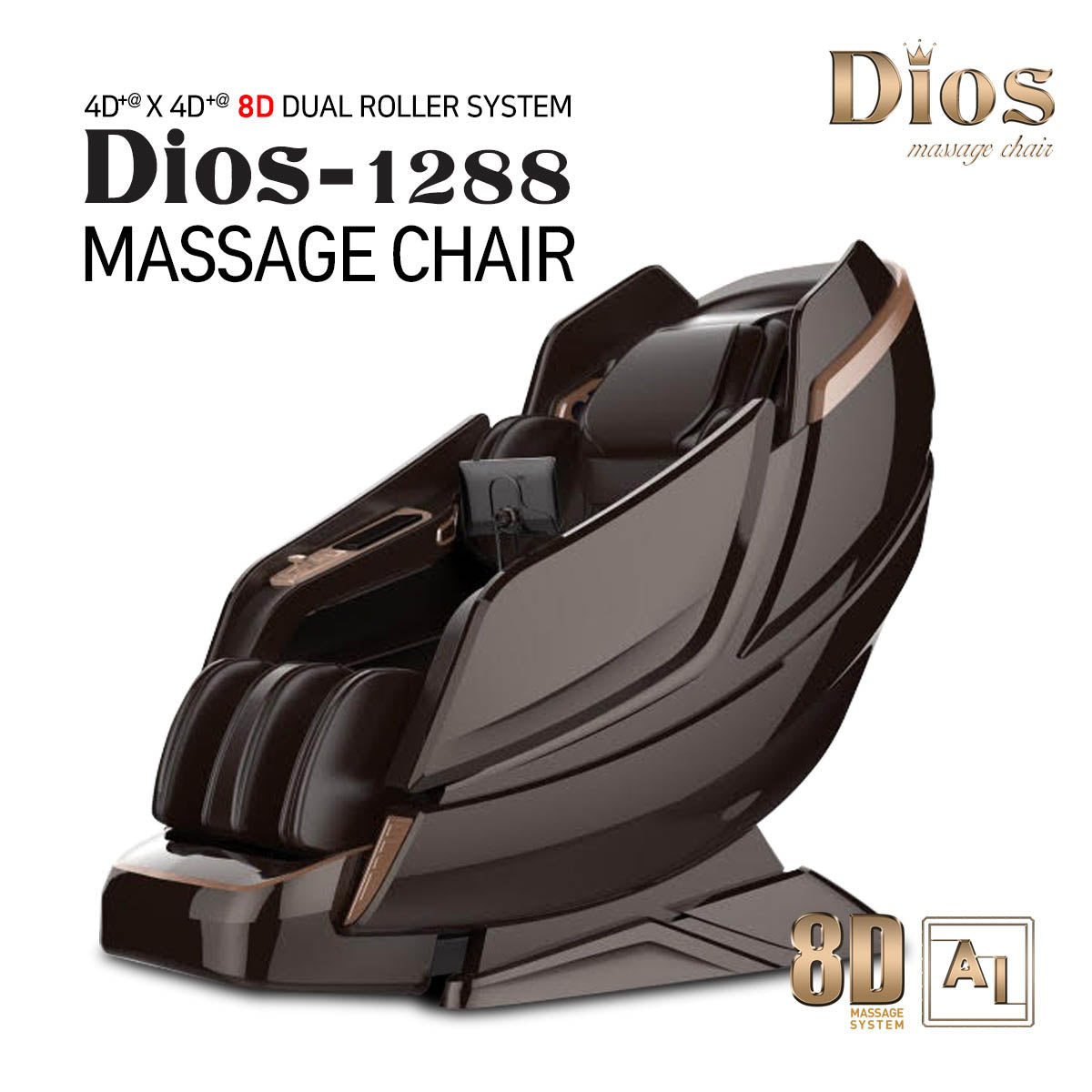 8D AI Dual Roller System Dios -1288 Massage Chair